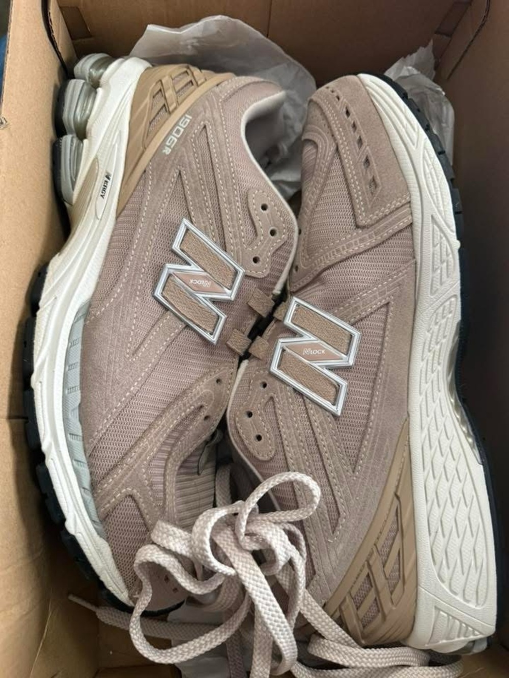 New Balance 906v1 Taupe/Beige Mesh & Suede Sneakers